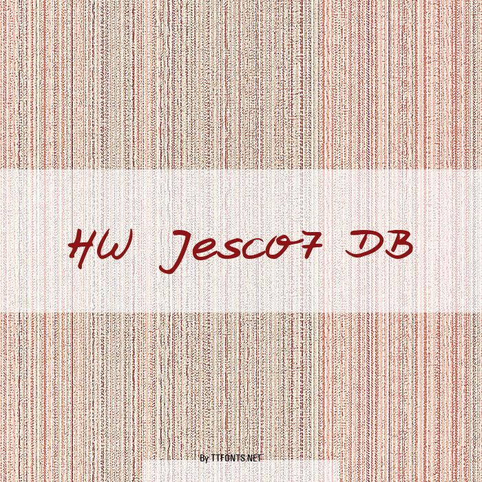 HW Jesco7 DB example